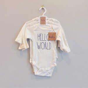 RAE DUNN 3-Piece Long Sleeve Onesie Set